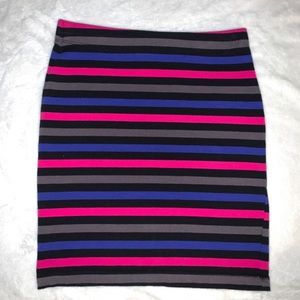 Striped Pencil Skirt